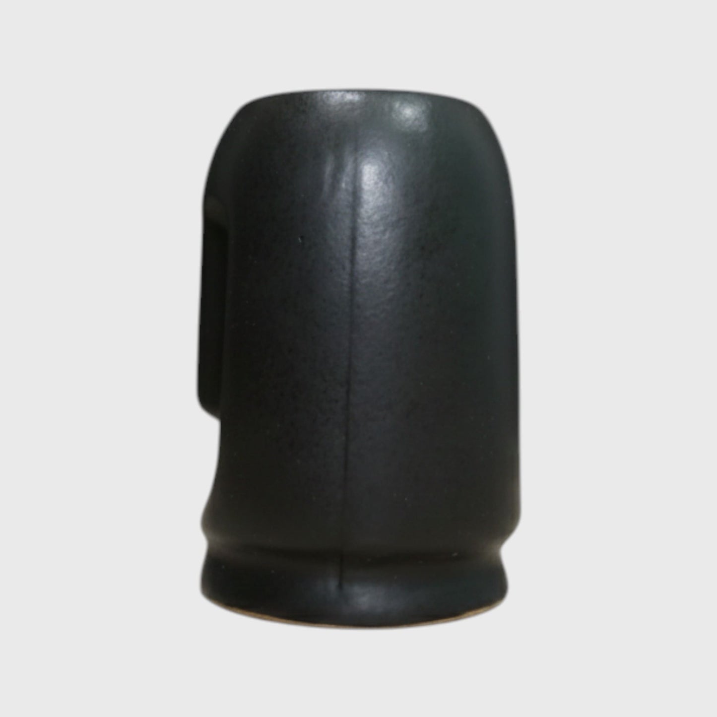 Purezento Viso Black Ceramic Face Vase – Matte Finish (3×5.7 in)