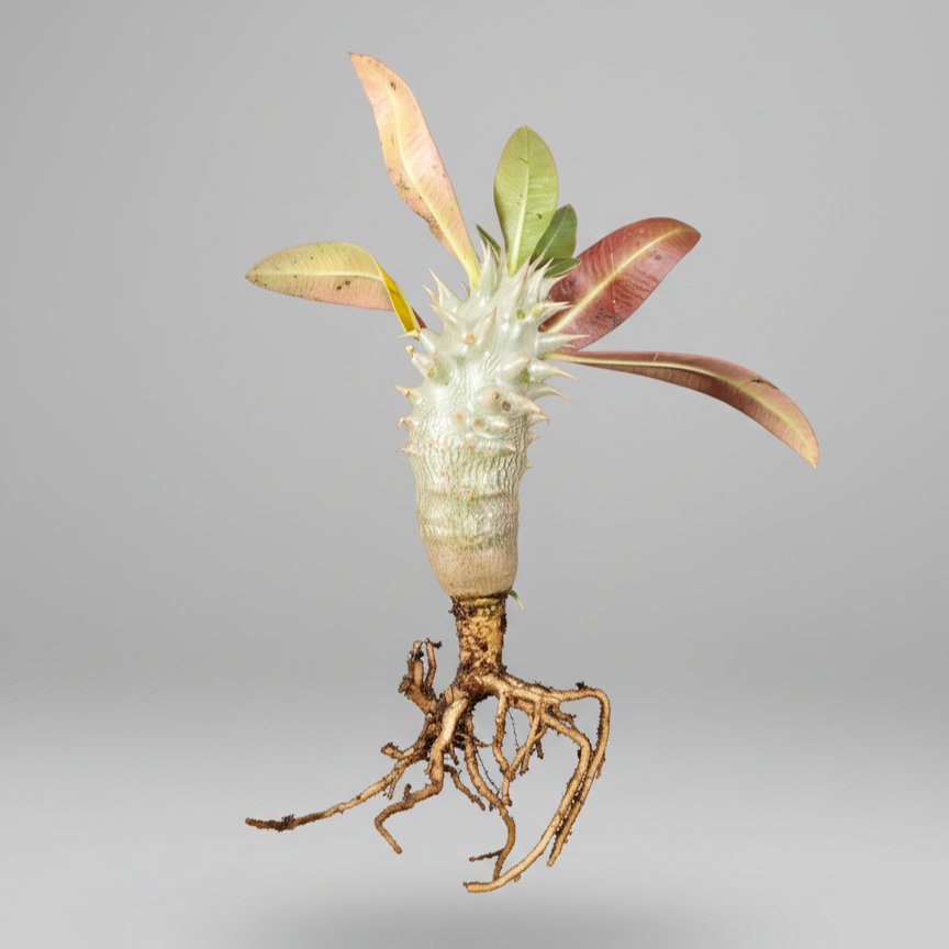 Pachypodium Horombense: Stunning Madagascar Palm for Homes and Gardens | Rare Exotic Succulent | Bare Rooted