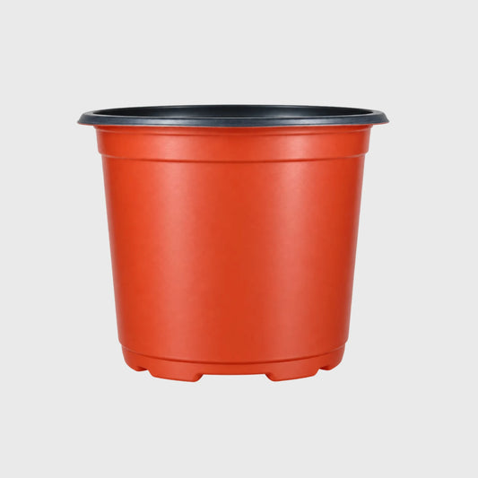 Round Plastic Thermoform Pots – Terracotta Color | Pack of 5