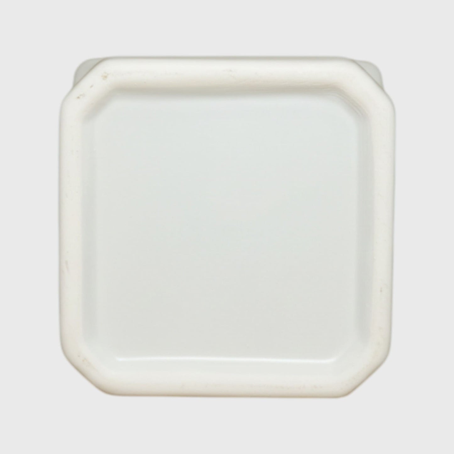 Light Gray Geometric Ceramic Planter with Drainage Tray (4×4 in)