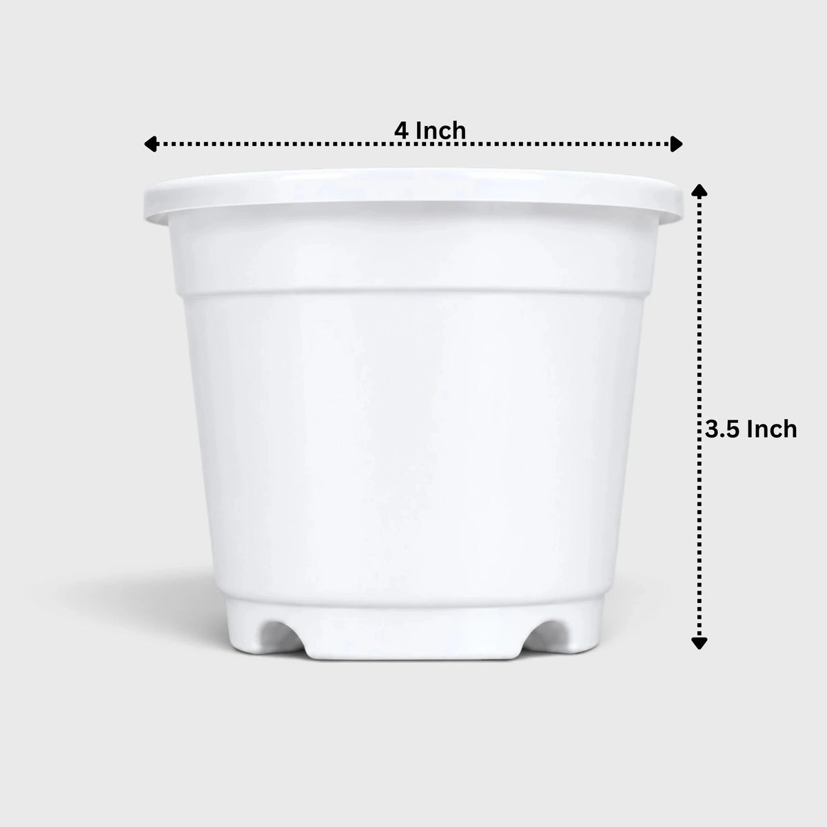 4-Inch Plastic Plant Pots – Strong & Long-Lasting