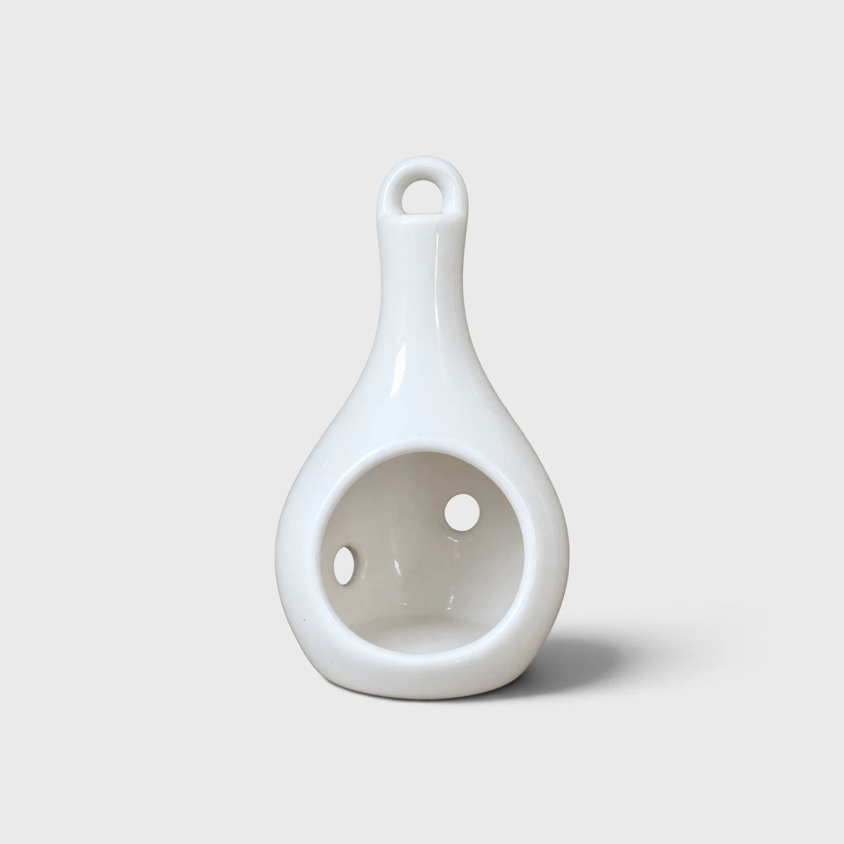 Ceramic Hanging Pod Air Plant Holder & Tea Light Holder ( 22 x 8 cm )