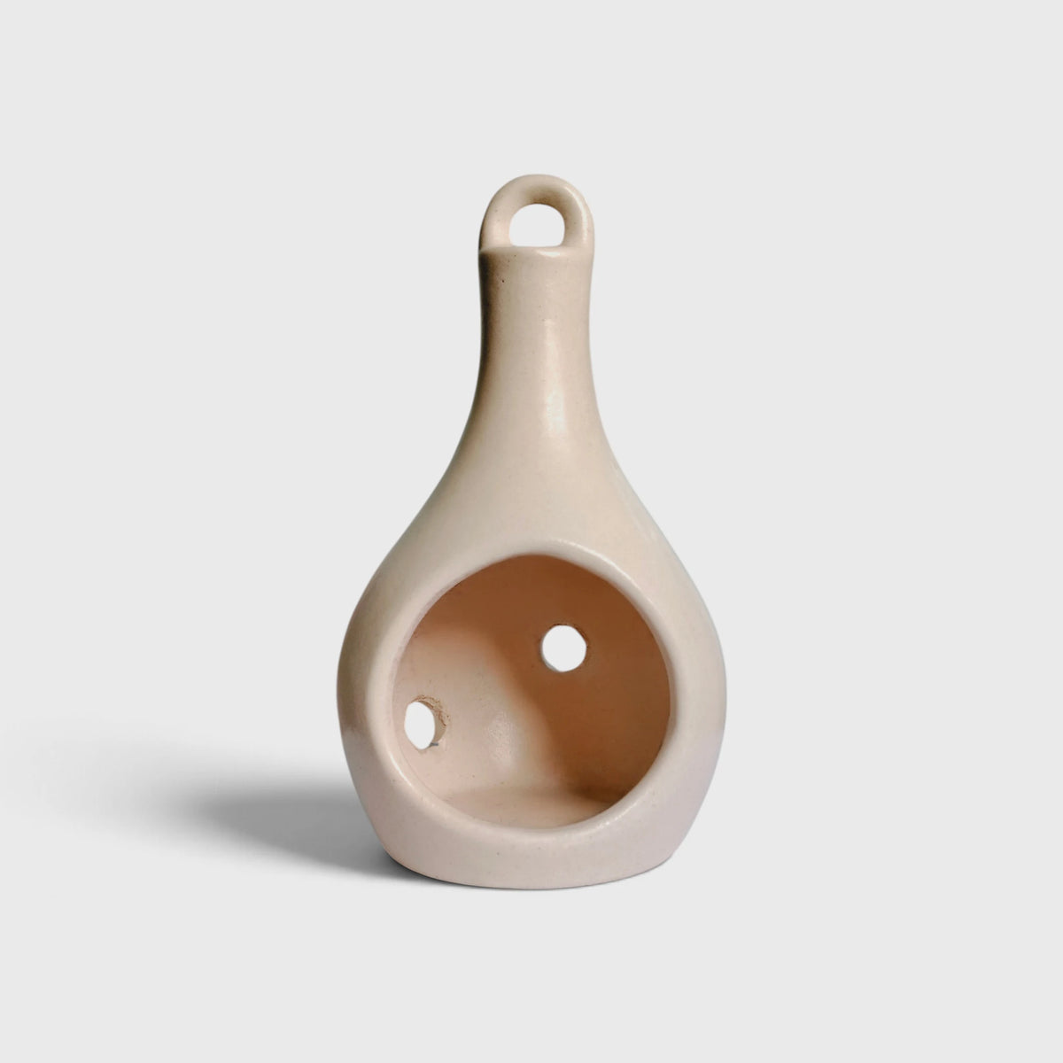 Ceramic Hanging Pod Air Plant Holder & Tea Light Holder ( 22 x 8 cm )