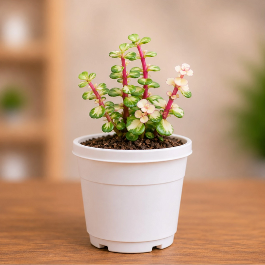 Portulacaria Afra Variegated (Elephant Bush) | Well Rooted Succulent Live Plant
