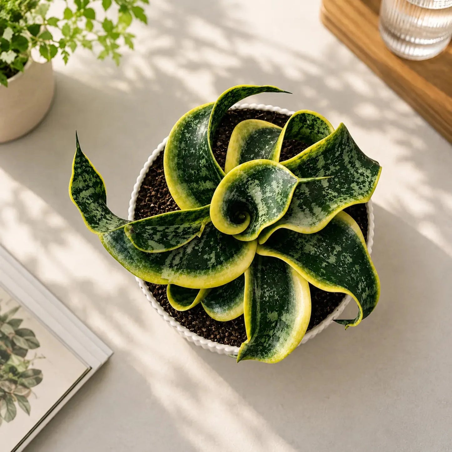 Rare Sansevieria Snake Plant Combo Set of 4 Mature Well-Rooted Bare-Rooted Live Plants