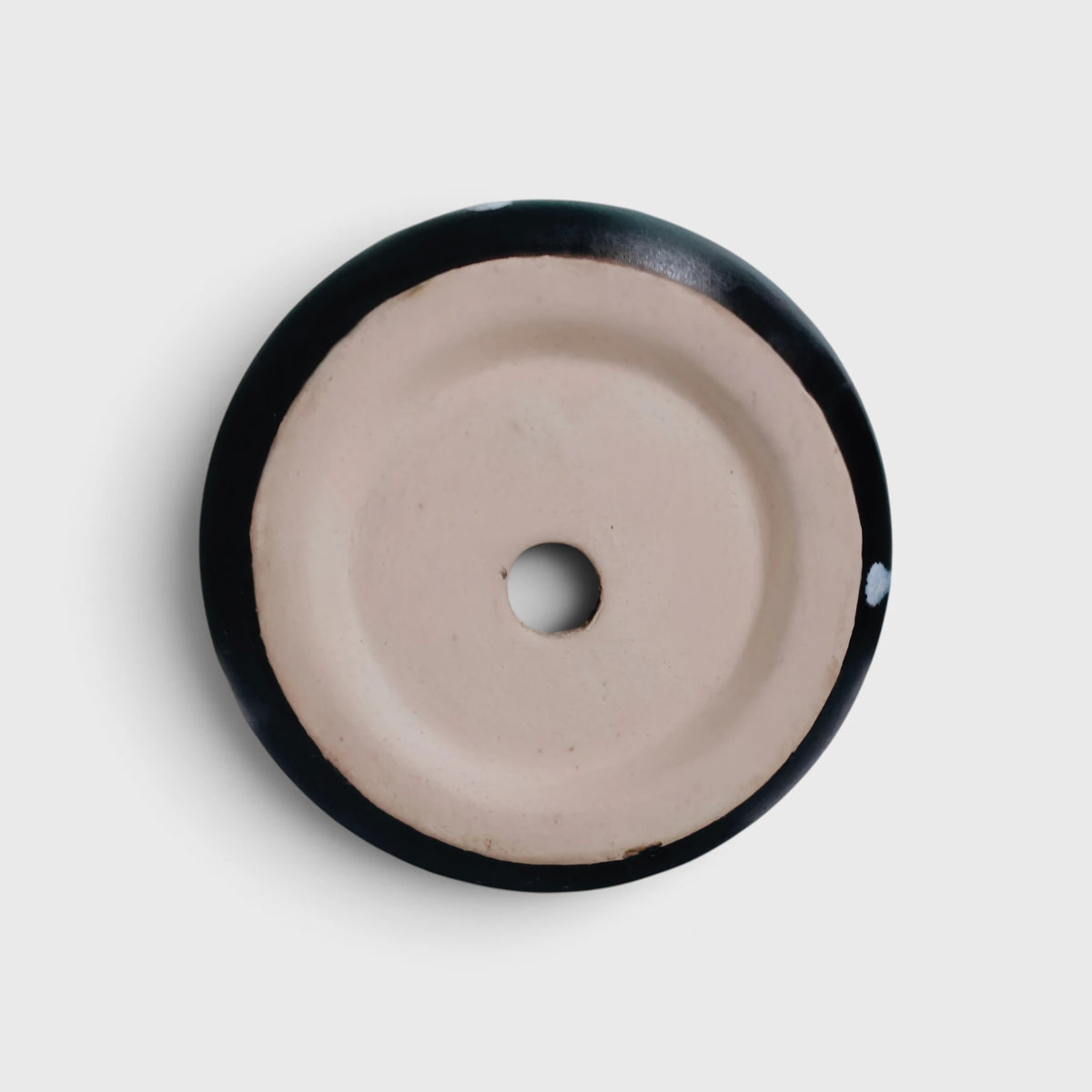Blue Drip-Glaze Ceramic Planter with Drainage Hole ( 12×11 cm )