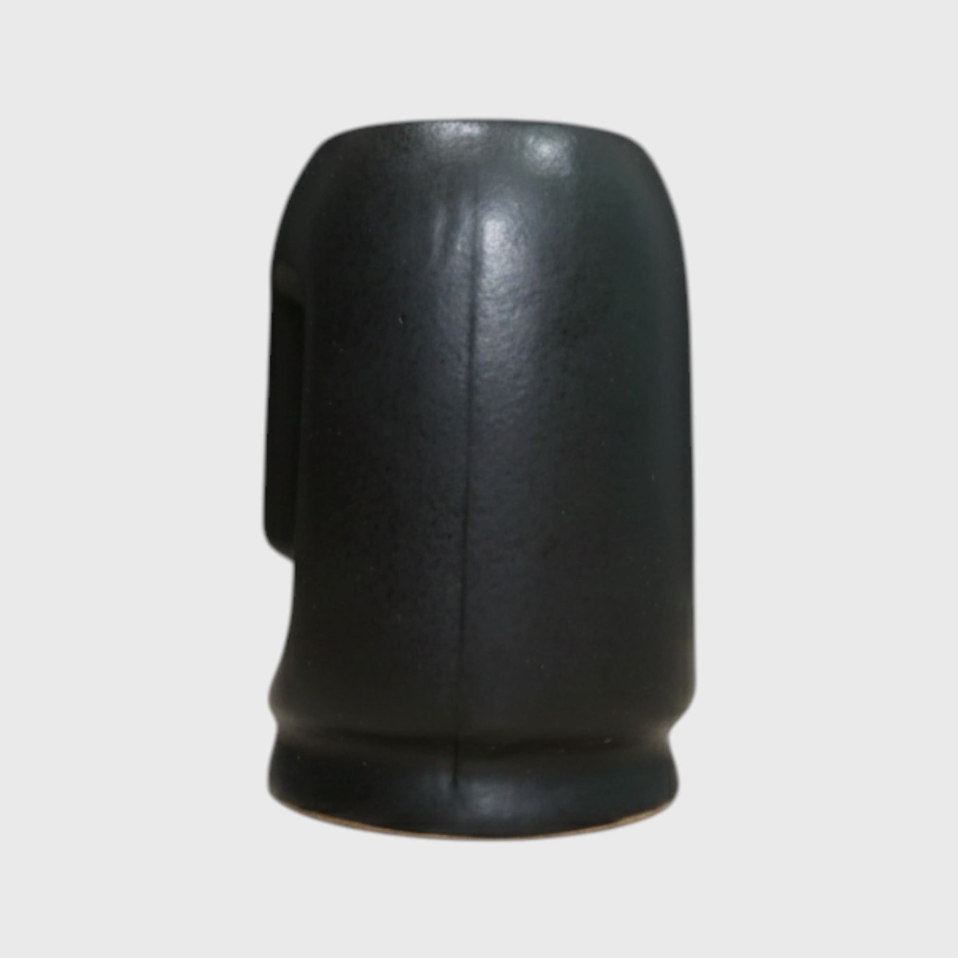 Purezento Viso Black Ceramic Face Vase – Matte Finish (3×5.7 in)