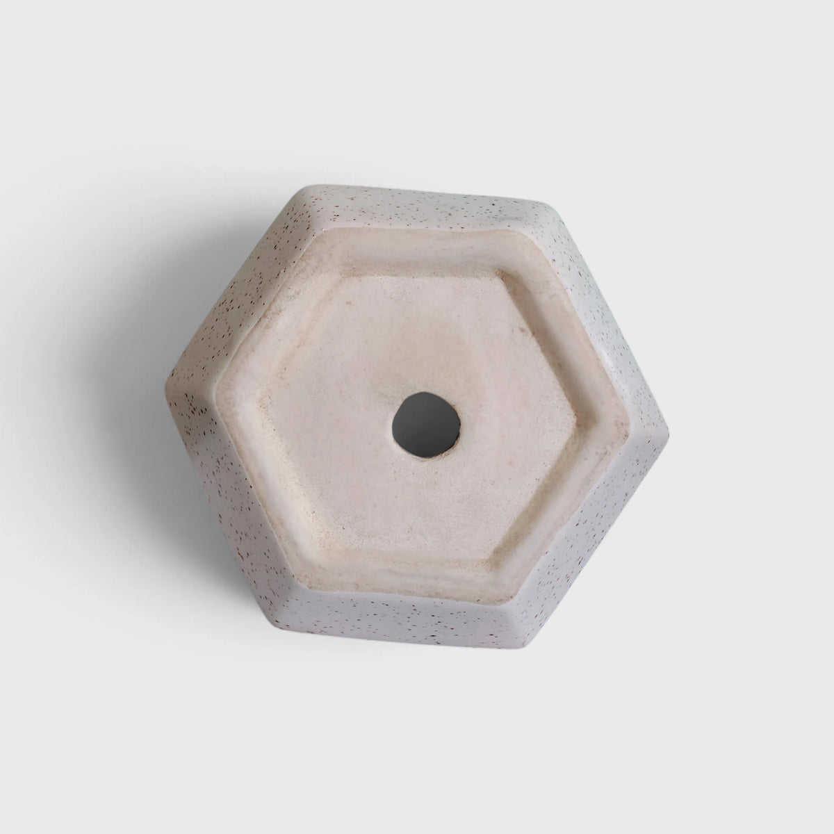 Warli Tribal Art Speckled Ceramic Planter with Drainage Hole ( 11x12 cm )