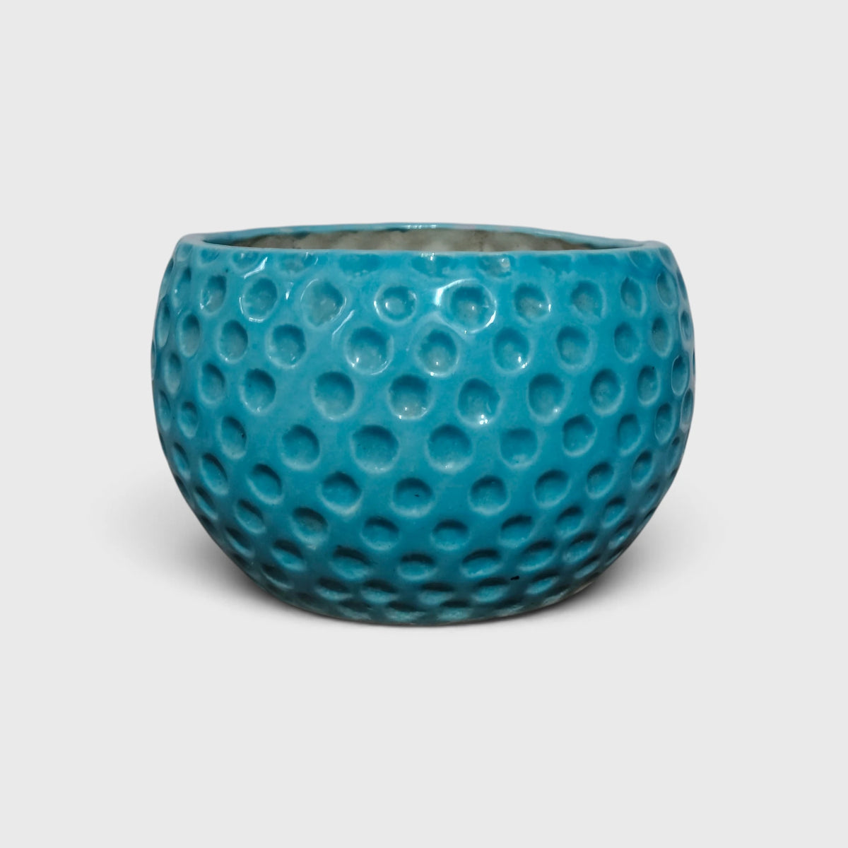 Ceramic Golf Ball Planter with Drainage Hole ( 11x10 cm )