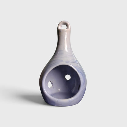 Ceramic Hanging Pod Air Plant Holder & Tea Light Holder ( 22 x 8 cm )