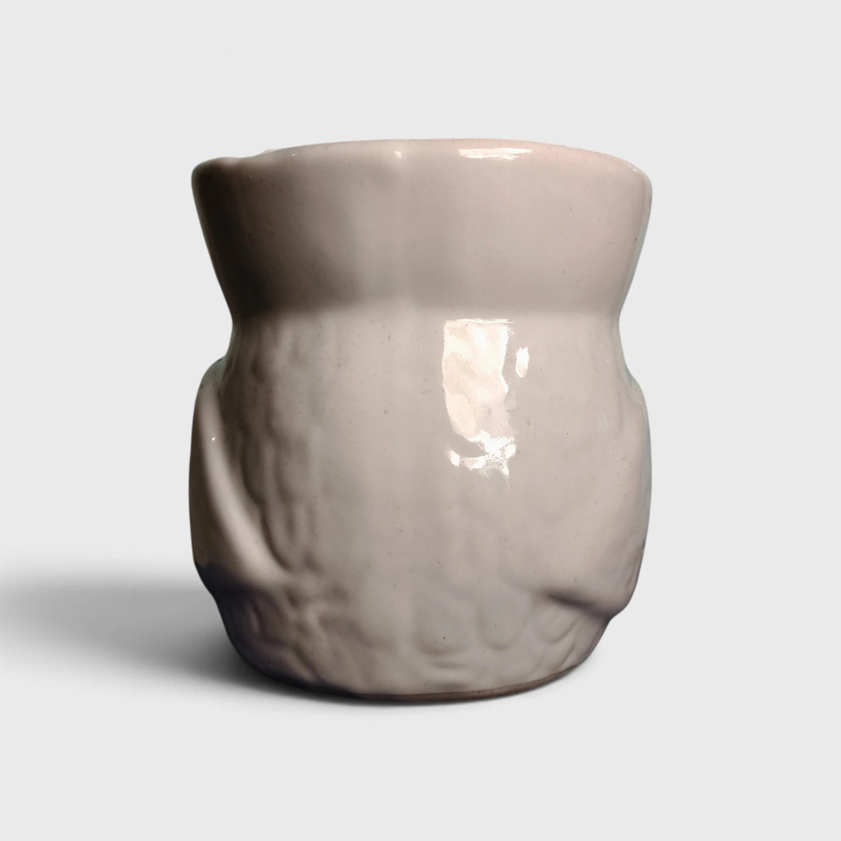 White Ceramic Owl Planter – For Balcony, Home & Office Decor
