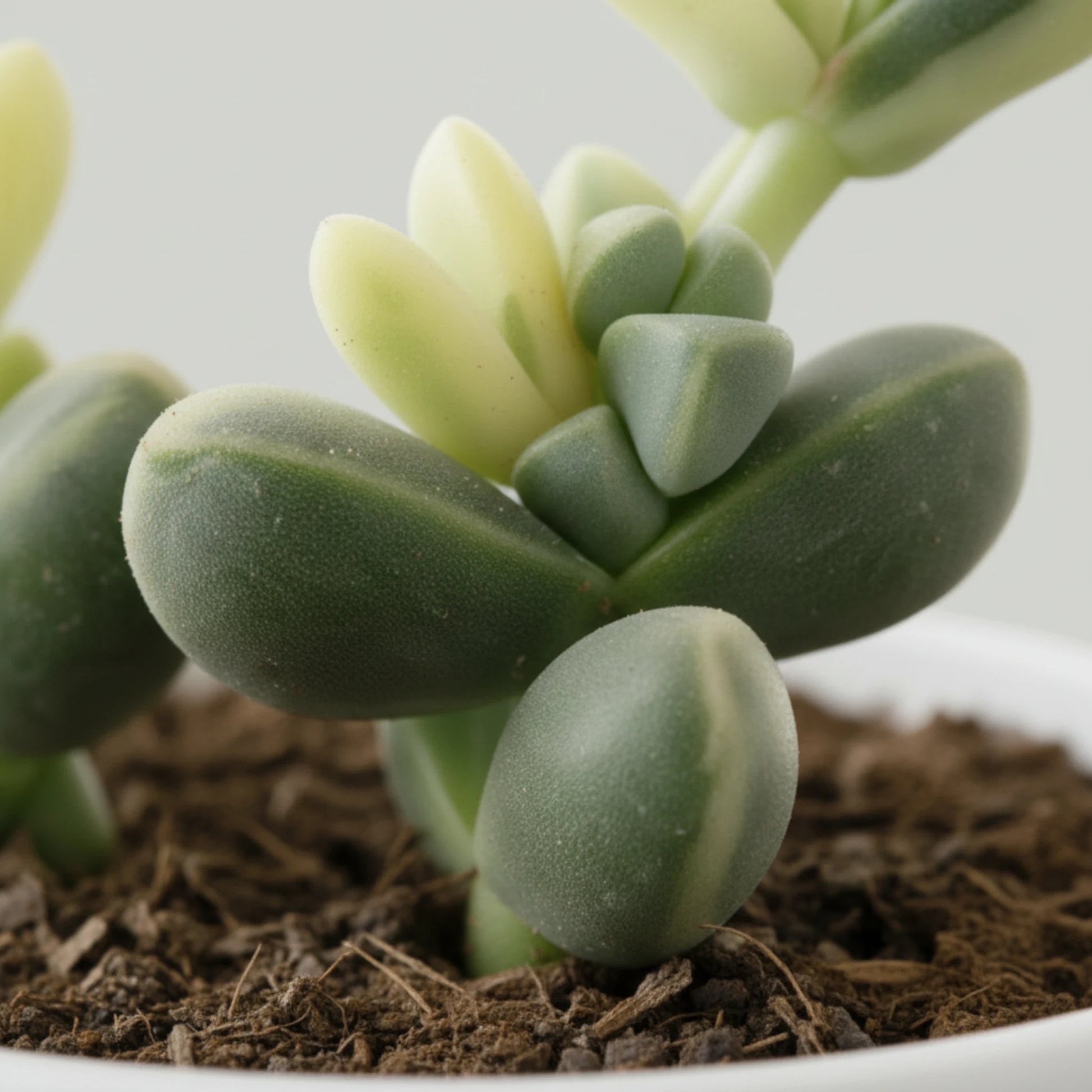 Healthy Corpuscularia Lehmannii Variegated featuring thick fleshy leaves and colorful variegation