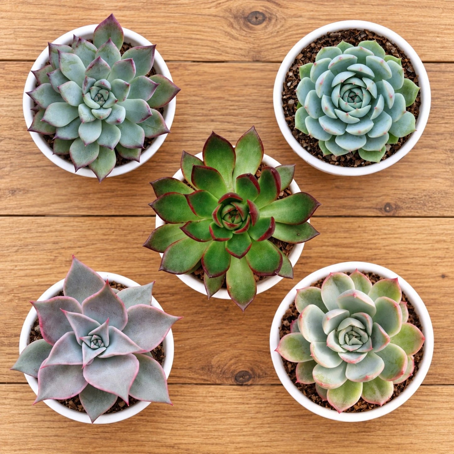 Echeveria Colorful Succulent Combo Set – 5 Different Echeveria Varieties