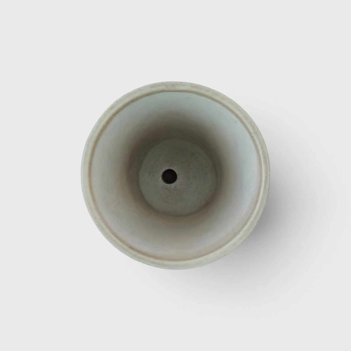 Textured Green Ceramic Flower Pot with Abstract Pattern & Drainage Hole