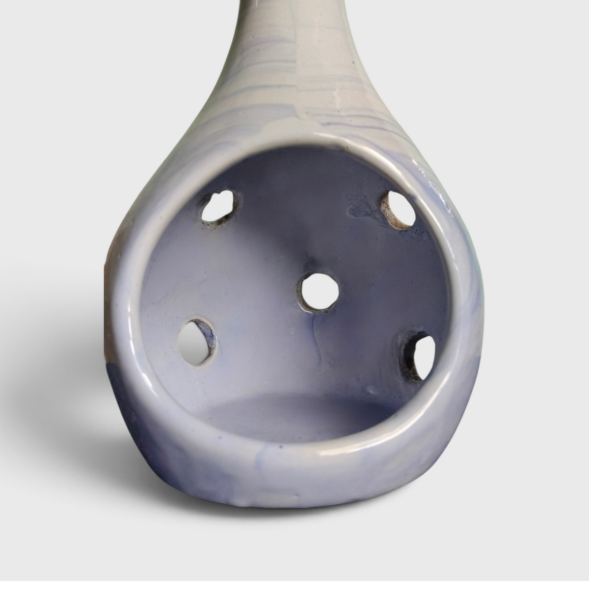 Ceramic Hanging Pod Air Plant Holder & Tea Light Holder ( 22 x 8 cm )