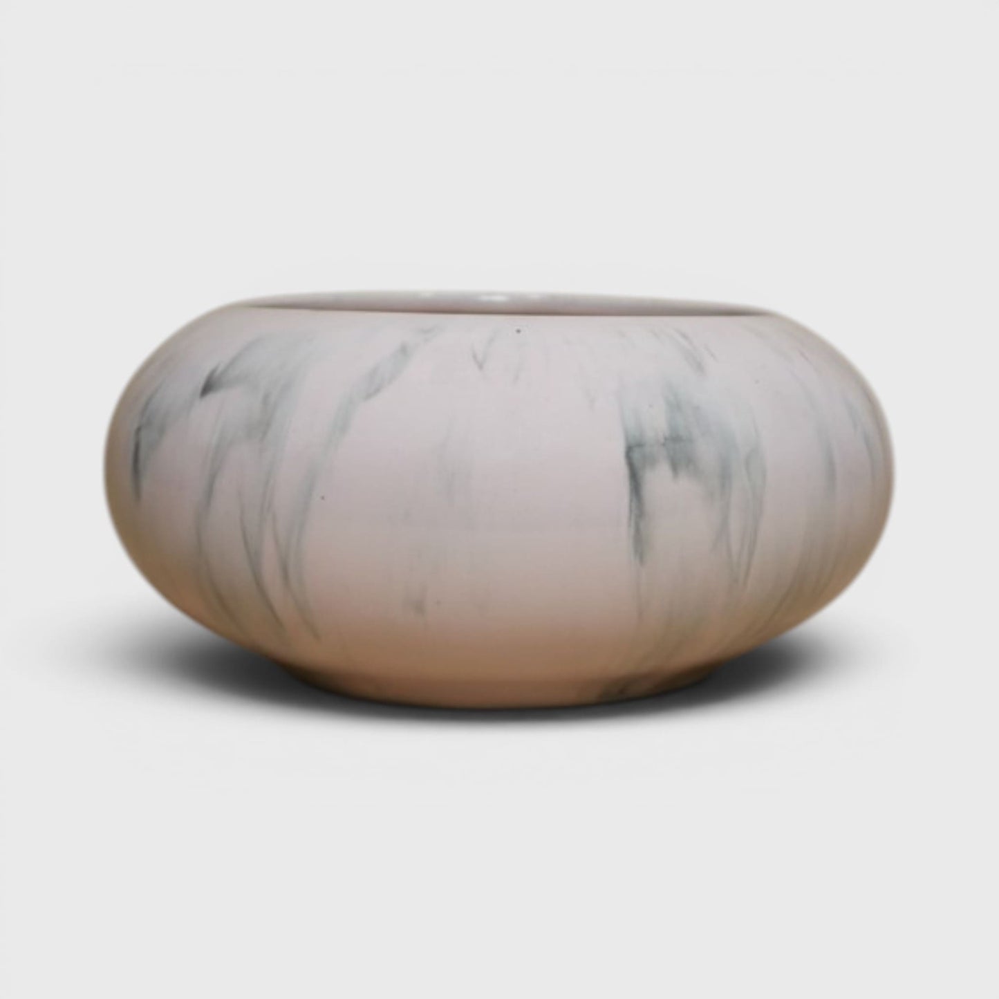 Marbela Pink Ceramic Bowl Planter (4×2.5 in, Drainage)