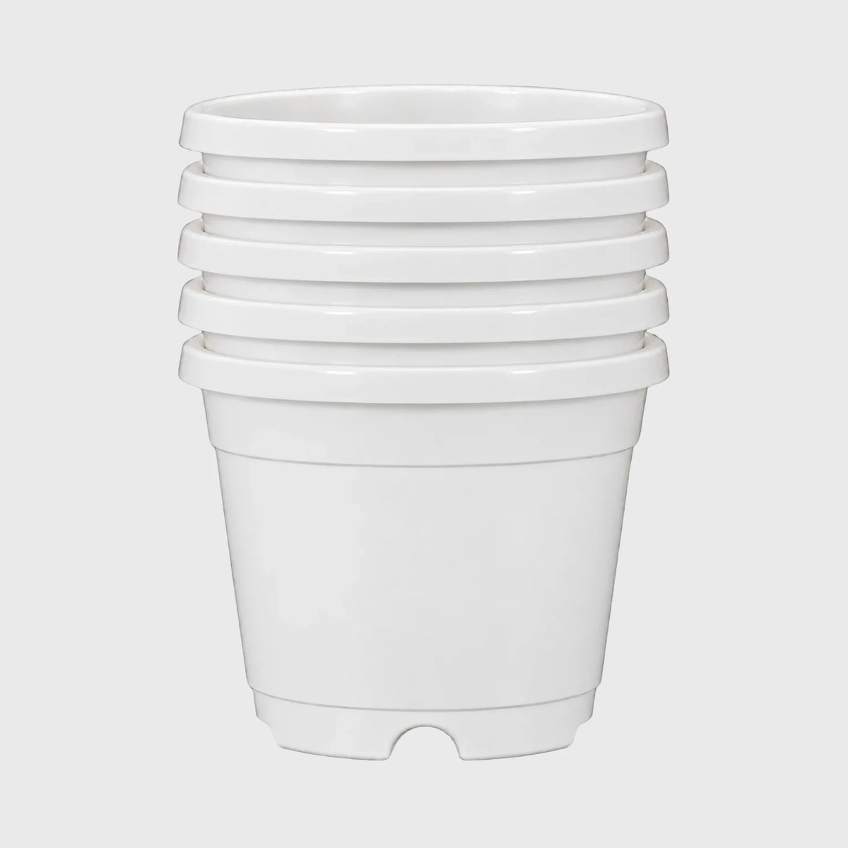 Premium White Plastic Pots for Indoor & Outdoor Plants – 4 Inch