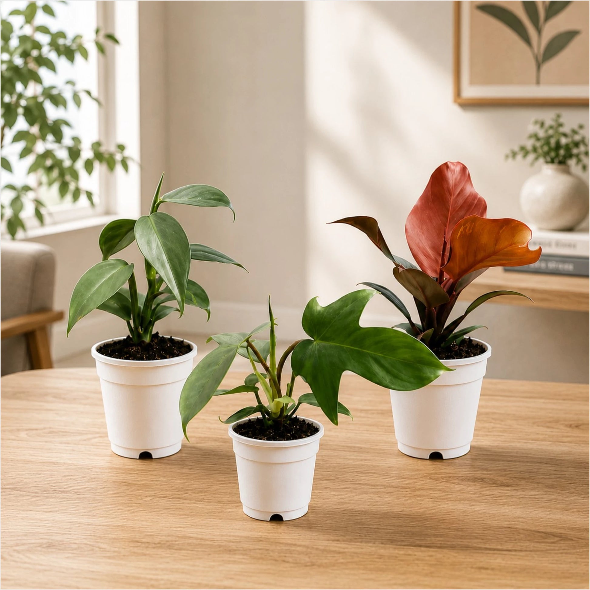 Rare Philodendron Combo Pack of 3 | Silver Sword, Florida Beauty & McColley's Finale