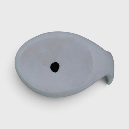 White Fish-Shaped Ceramic Planter (8 × 9 cm)