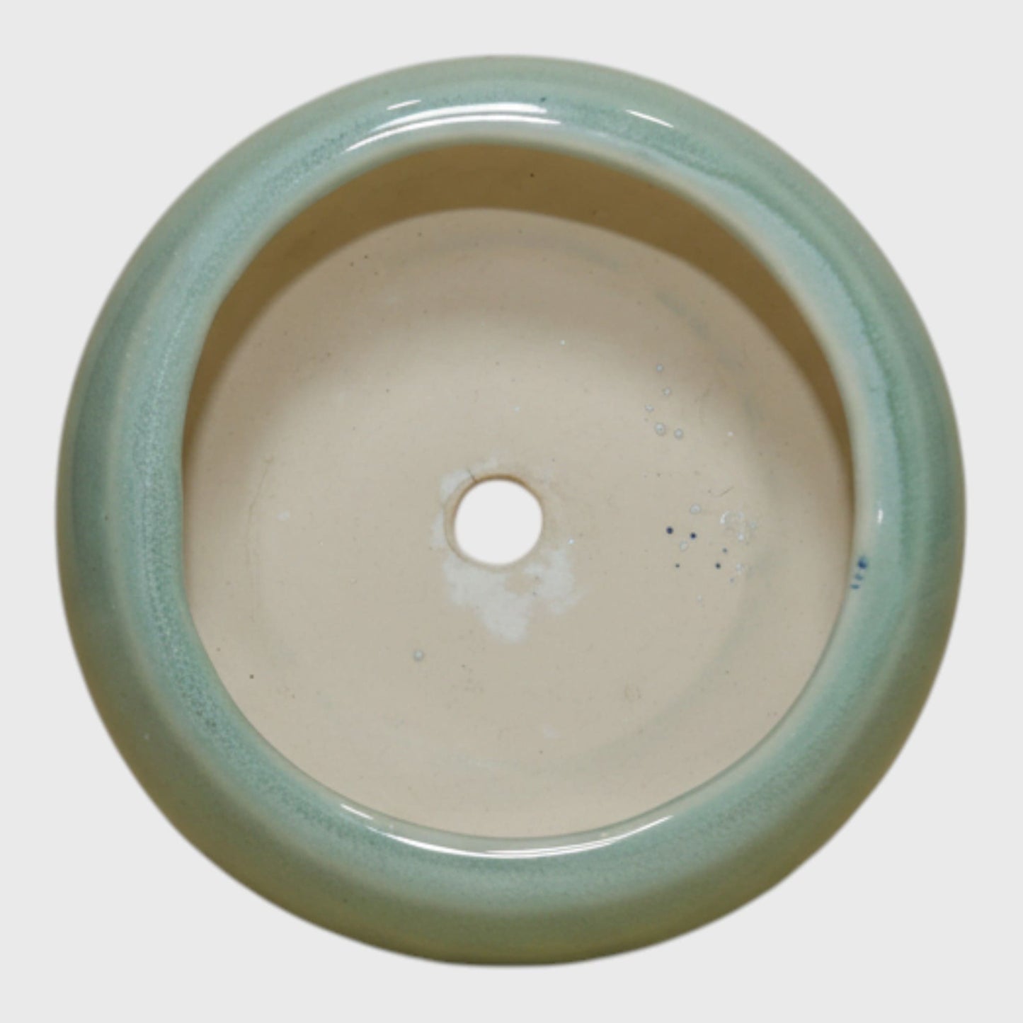 Sky Blue Ceramic Bowl Planter – Ru Ware Style (6×3 in)