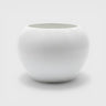 Apple-Shaped White Ceramic Planter with Drainage (3×3 in)