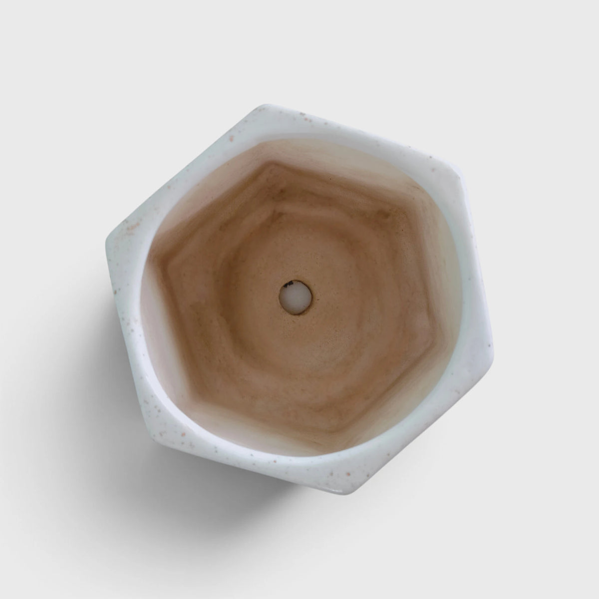 Warli Tribal Art Speckled Ceramic Planter with Drainage Hole ( 11x12 cm )