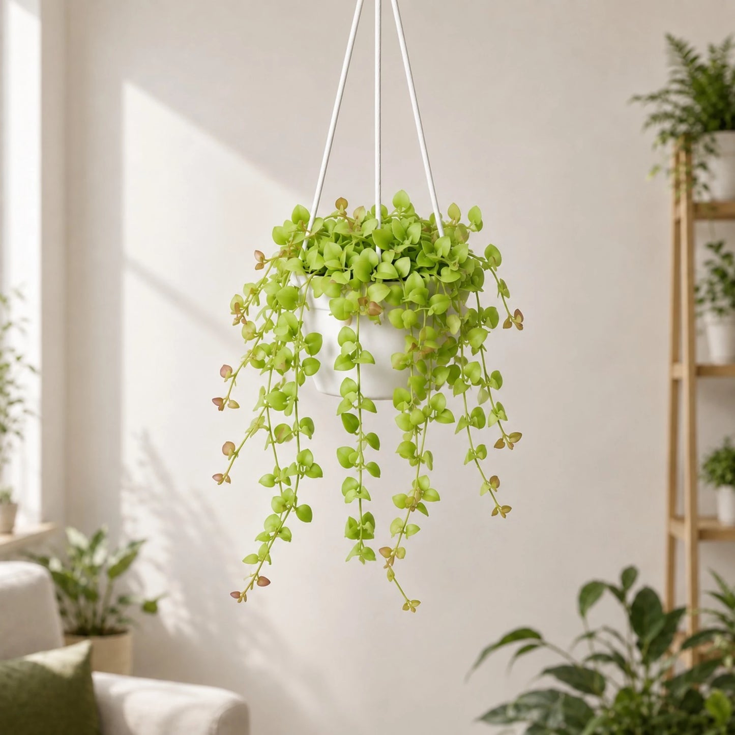 String of Nickels (Dischidia nummularia) | Mature Well-Rooted Trailing Succulent Plant