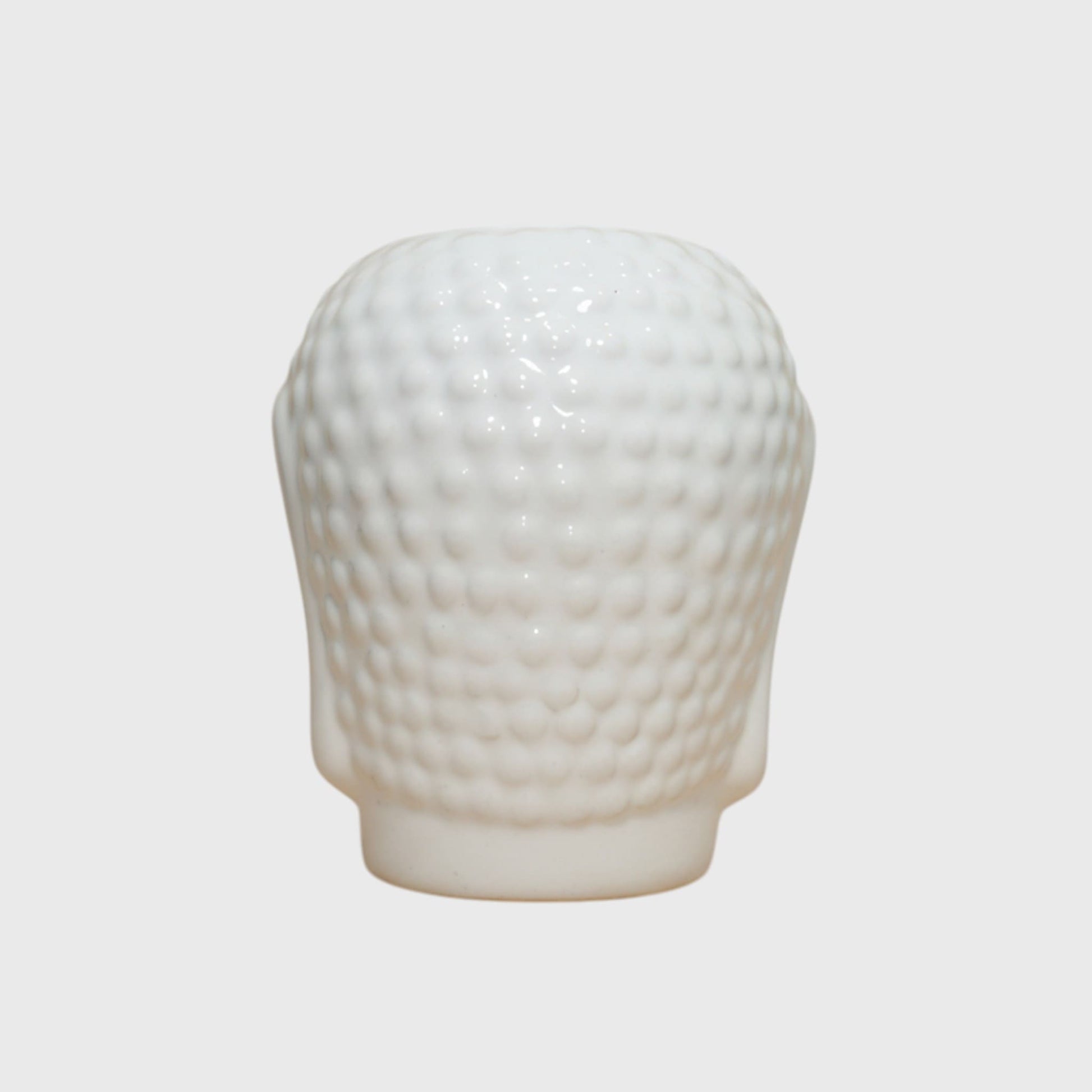 White Buddha Head Ceramic Planter  – (3×5 in) With Drainage Hole