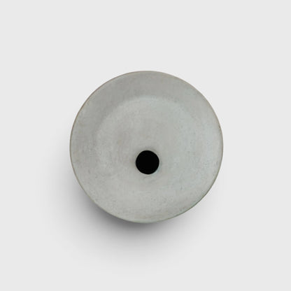 Textured Green Ceramic Flower Pot with Abstract Pattern & Drainage Hole