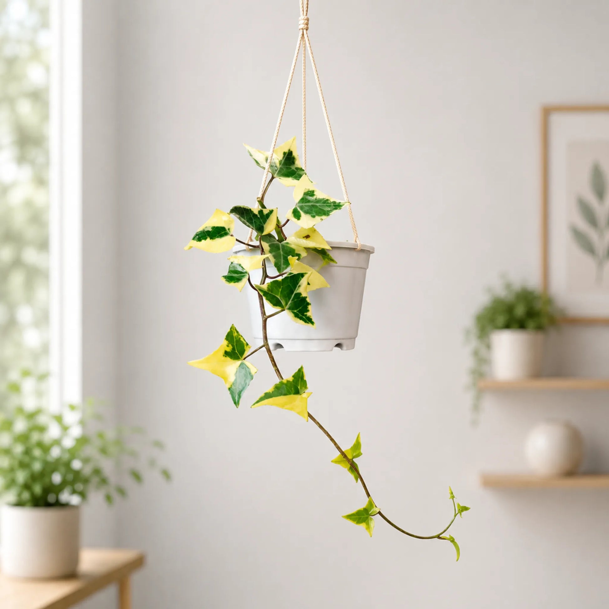 Wax Ivy (Senecio macroglossus) | Well Rooted Mature Variegated Hanging Plant
