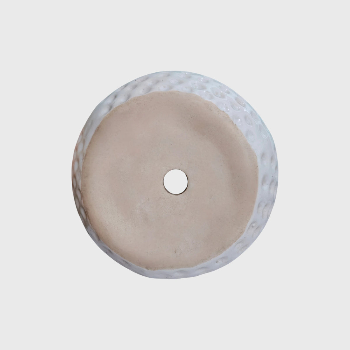Ceramic Golf Ball Planter with Drainage Hole ( 11x10 cm )