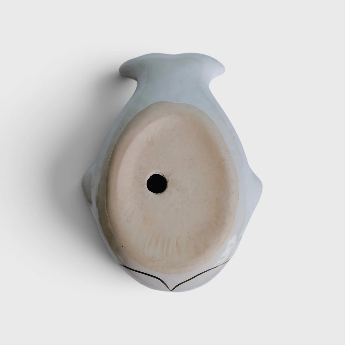 Fish-Shaped Ceramic Planter with Drainage Hole | Tabletop Planter