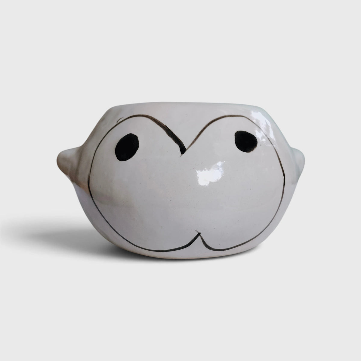Fish-Shaped Ceramic Planter with Drainage Hole | Tabletop Planter