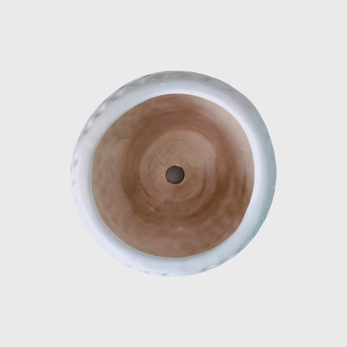 Ceramic Golf Ball Planter with Drainage Hole ( 11x10 cm )