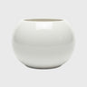 White Round Glossy Ceramic Planter Pot – 3x3 Inch with Drainage Hole